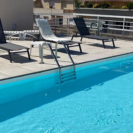 דירה D'este - 4 Prs - Clim - 300m - Piscine-parking En Option ז'ואן-לה-פינס